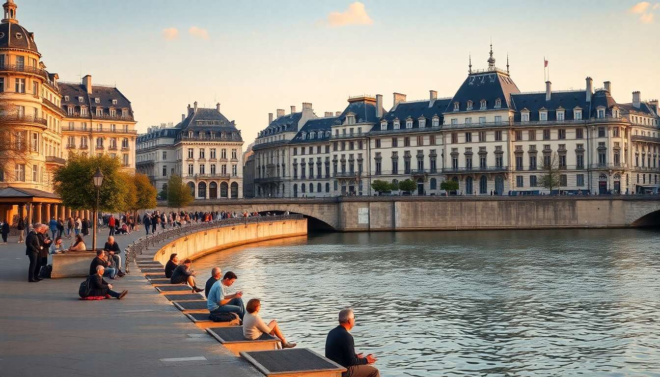 Se détendre sur les quais avec une vue imprenable